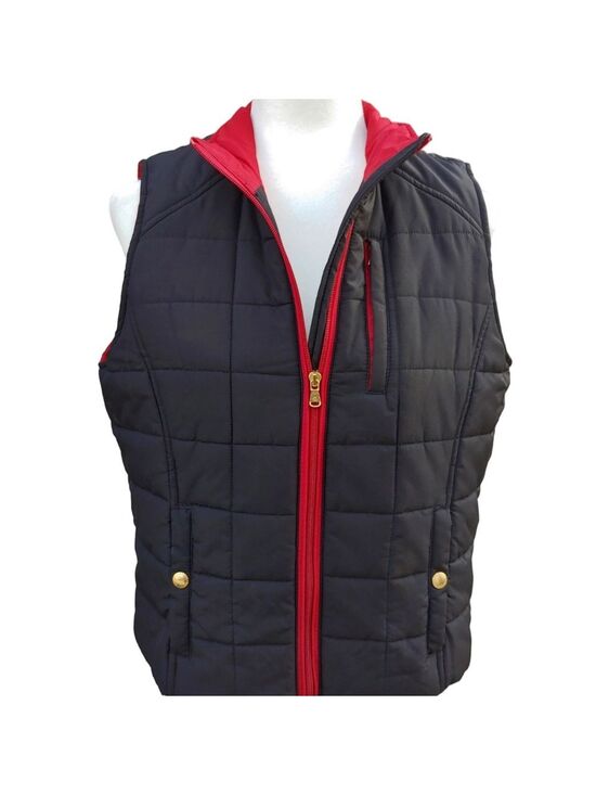 Lauren Ralph Lauren Jackets & Blazers - Lauren Ralph Lauren Red and Black Quilted Puffer Vest Women's Petite Large